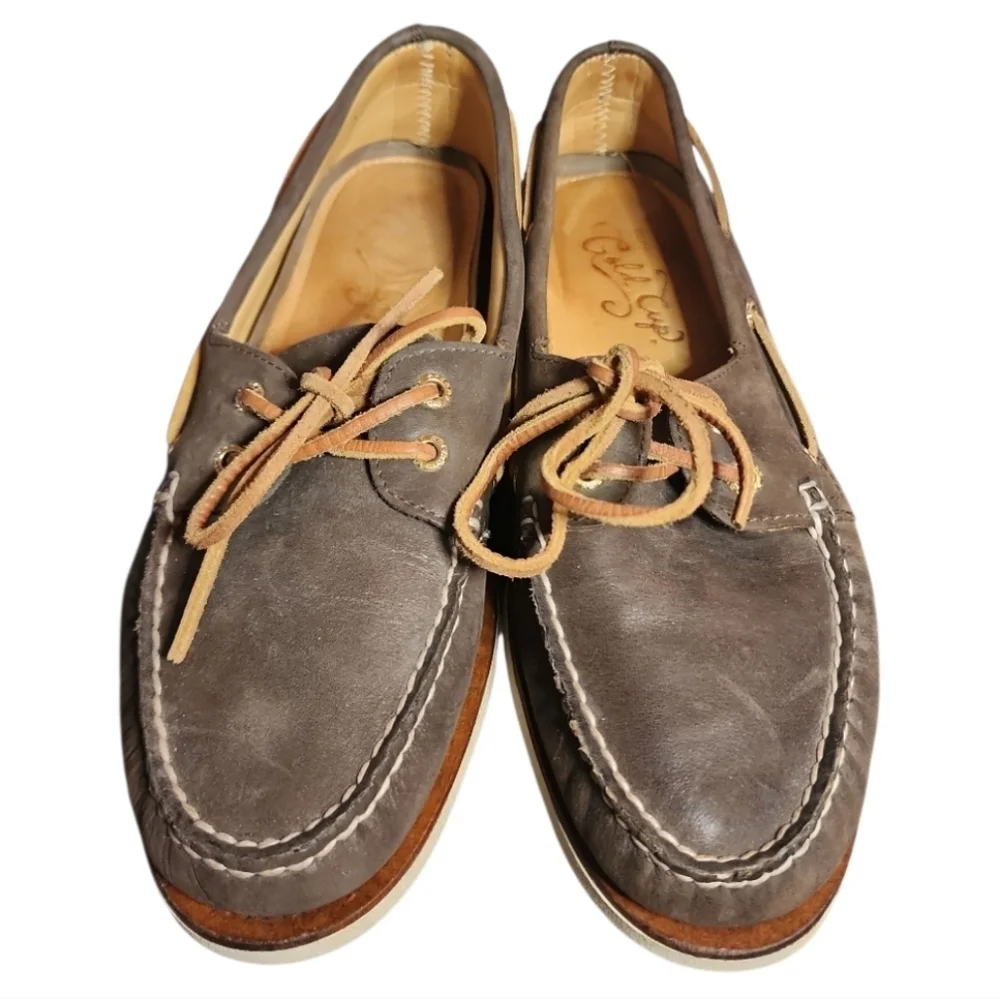 Sperry Gold Cup A/O 2-Eye Brown Leather Boat Shoes Men’s 10.5M Nautical Classic - Picture 3 of 8